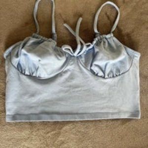 FOREVER 21 Baby Blue Cropped Top